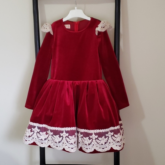 Wedding or Special Occasion Velvet & Lace Dresses - Picture 2 of 5